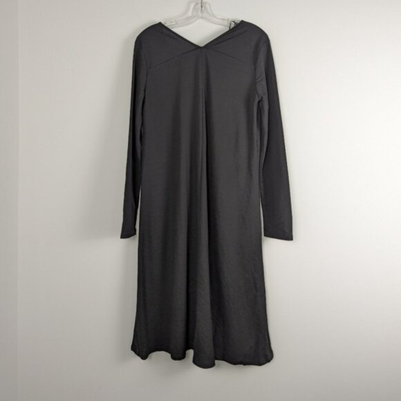 ZARA Woman Black Viscose Long Sleeve Maxi Dress, Size M - Picture 2 of 6